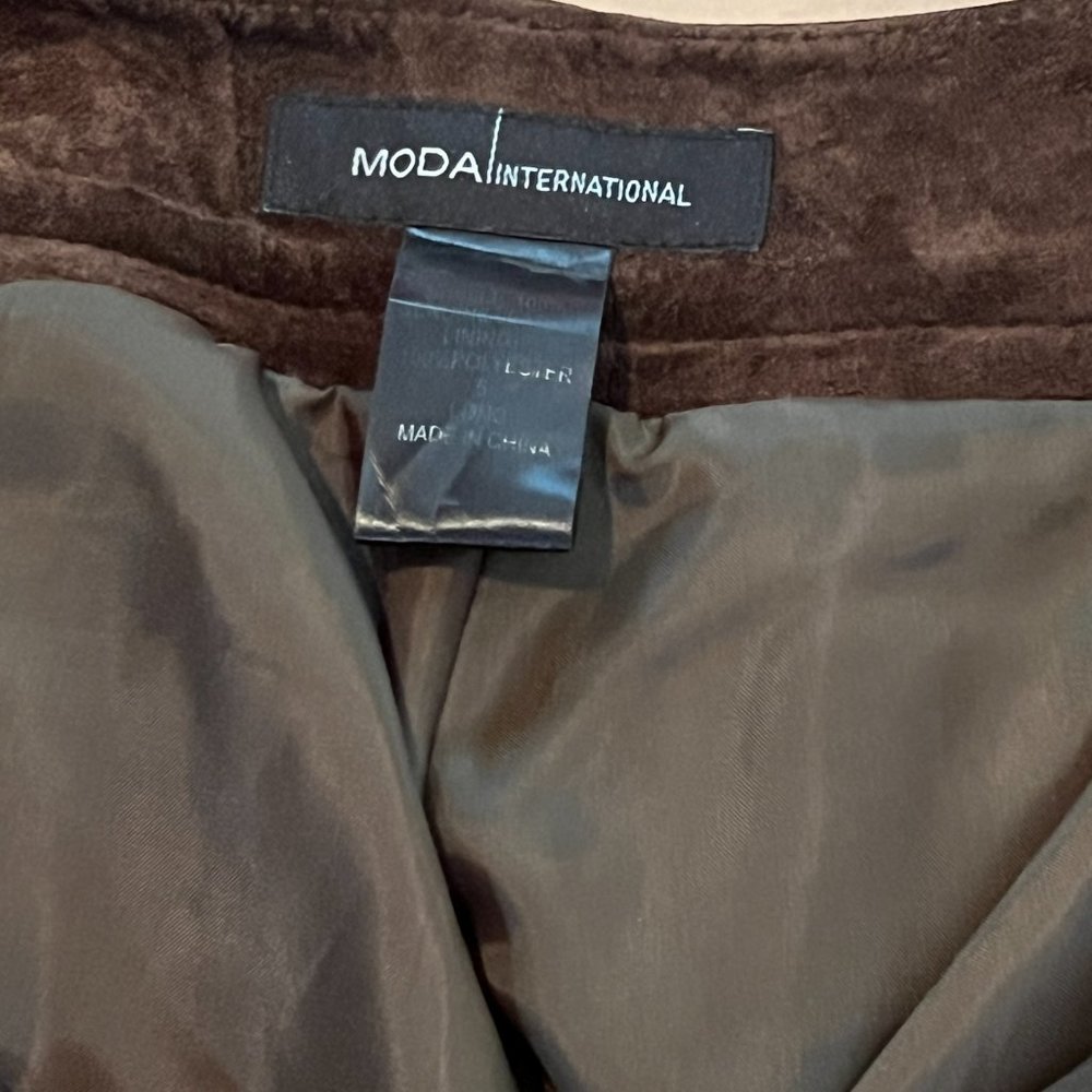 ❣️LIKE NEW❣️Washable Brown Suede Pants by MODA International 100% Genuine. - Picture 7 of 12